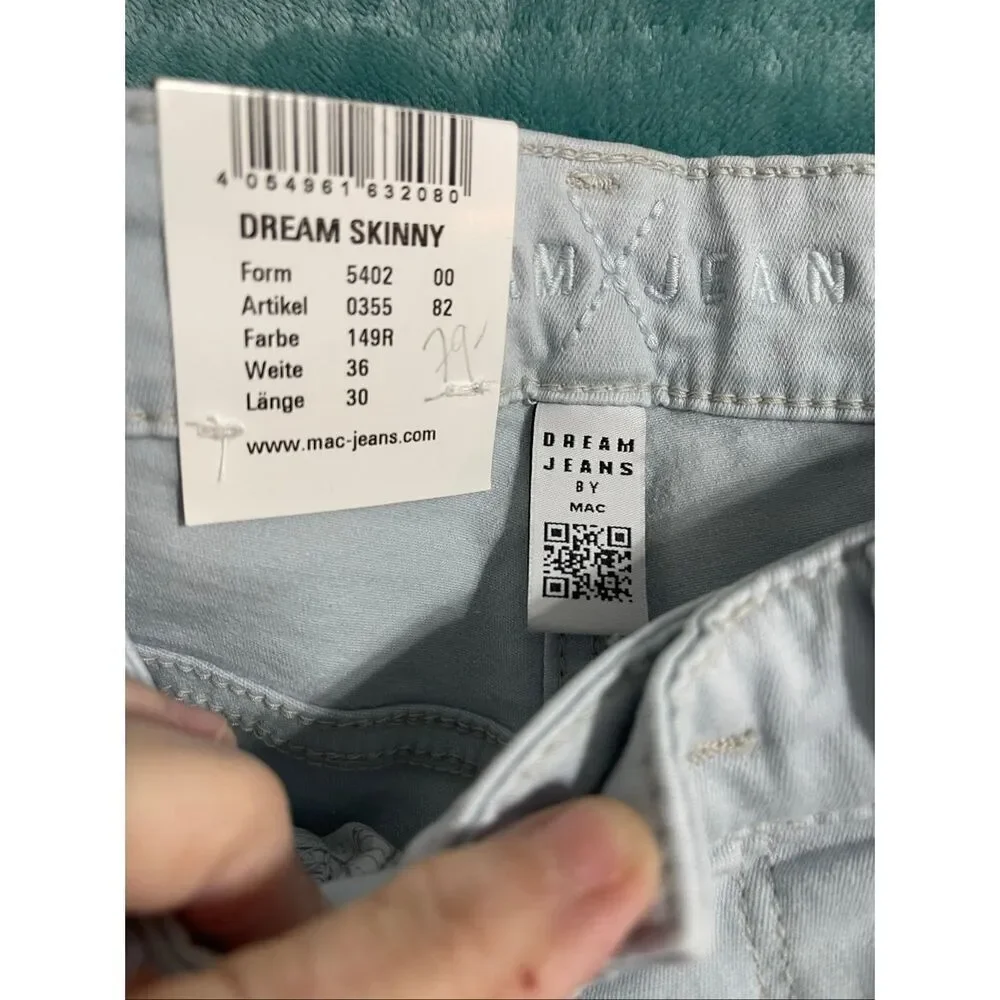 MAC Dream Skinny Women’s Lightweight Washed Out Blue Jeans